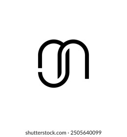 M, J, MJ OR JM Letter logo design template 