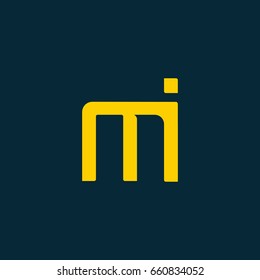 M I joint logo design vector template
