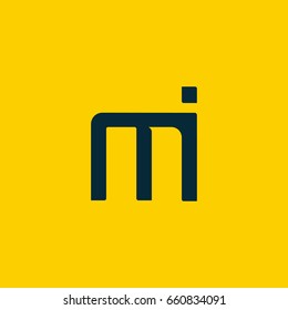 M I joint logo design vector template