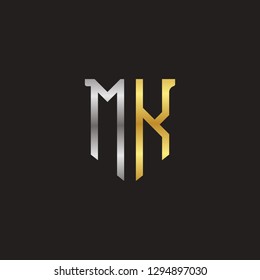 M K initial letter, modern logo design template vector 