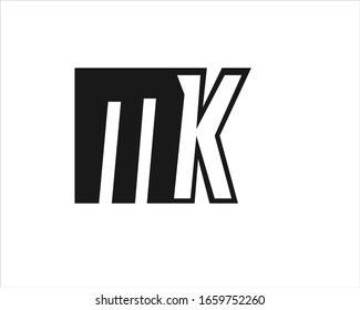 Diseño de la letra inicial del logotipo de m&k 