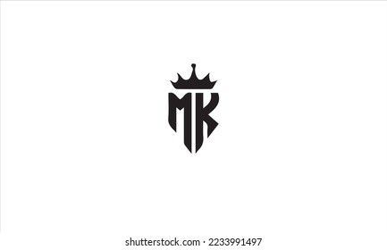 M K LETTER BLACK AND WHİTE VEKTÖR