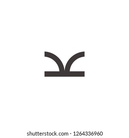 m k letter logo