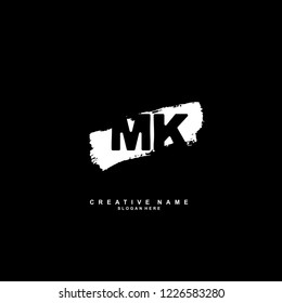 M K MK Initial Logo Template Vector