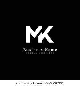 M, K, MK letter Logo Design Vector Template. Abstract Alphabet MK logo Illustration