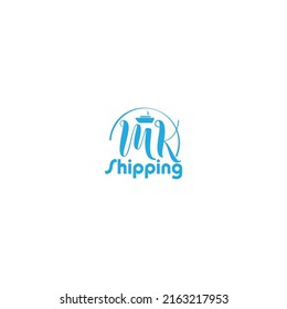 Vector de logotipo de envío M K 