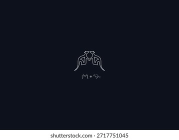 M kangaroo logo, Icon Design, Kangaroo logo