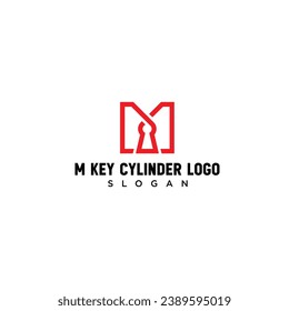 M KEY CYLINDER LOGO - Vector, EPS10