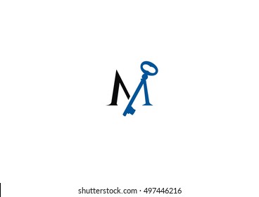 M Key Vector Icon Logo