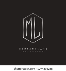 M L initial letter, modern logo design template vector 