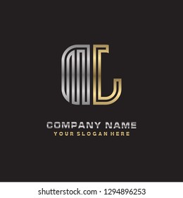 M L initial letter, modern logo design template vector 