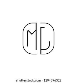 M L initial letter, modern logo design template vector 