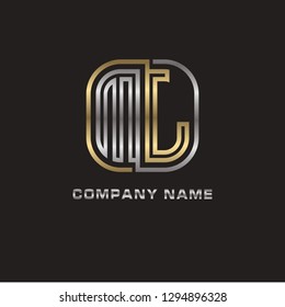 M L initial letter, modern logo design template vector 