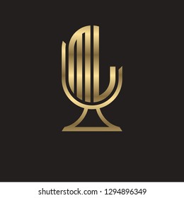M L initial letter, modern logo design template vector 