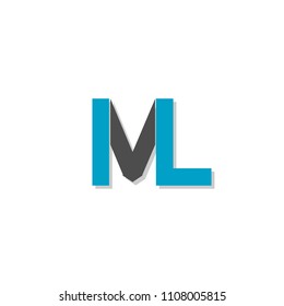 m and L Letter icon logotype sign symbol illustration.with creative flat modern cute design vector.isolated background