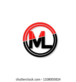 m and L Letter icon logotype sign symbol illustration.with creative flat modern cute design vector.isolated background