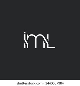 I M L letters Joint logo icon vector template.