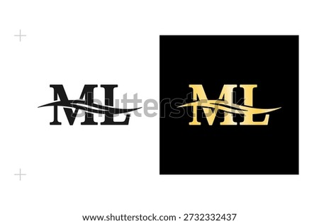 M L Logo Design with Timeless Theme for Trusted Business Names and Proven Performance. Isolated on white background.