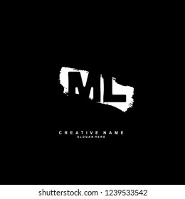 M L ML Initial logo template vector. Letter logo concept