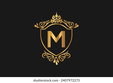 M latter logo design with nature beauty Premium Vector