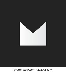 M latter logo minimalist in vector