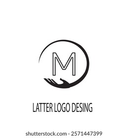 m latter logo and vector