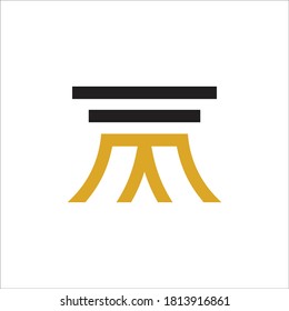 Signo vectorial de diseño del logotipo de la ley M