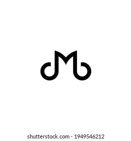 logotipo de m leters simple y limpio