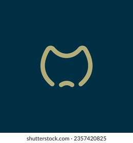Diseño del logotipo de los dientes de la letra M