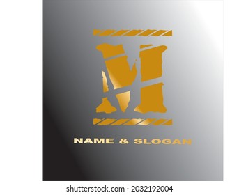 m letra 3d archivo vectorial de logotipo moderno con fondo bonito