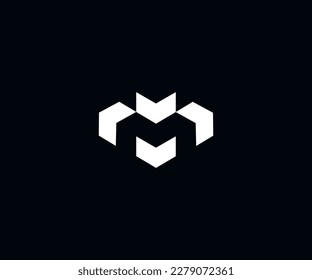 M letter abstract logo template.