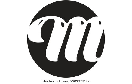 M letter Abstract logo template - circle M sign vector	