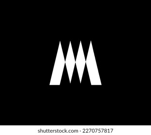 m letra plantilla de logotipo vectorial abstracto.
