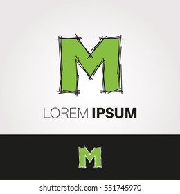 M Letter Abstract Vector Logo Design Template. Creative Typographic Concept Icon