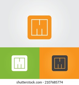 diseño de logotipo alfabético de letra m