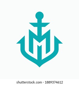 M letter with anchor logo