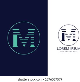 M letter Architectural Logo Design- Logo Design Template