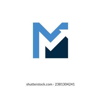 M Letter Arrow Financial Logo Template