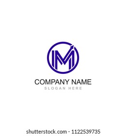 M letter with arrow up growth vector logo design