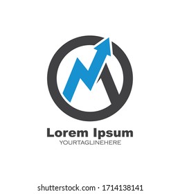 M Letter arrow  Logo Template Vector Illustration