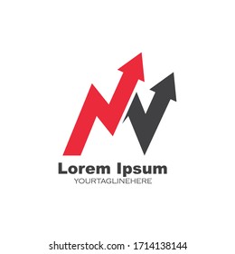 M Letter arrow  Logo Template Vector Illustration