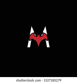 M letter Bat logo icon vector