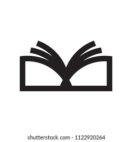 M letter with Book logo line art vector design