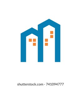 M Letter or Building Logo
