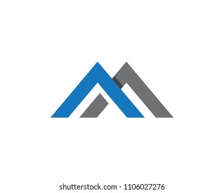 M Letter Business corporate abstract unity vector logo 