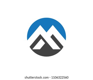 M Letter Business corporate abstract unity vector logo 