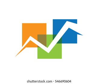M Letter Business Finance professional logo template vector icon