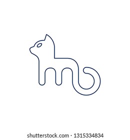 M letter cat logo vector illurtration