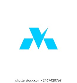 M letter checklist design logo vector