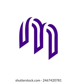 M letter checklist design logo vector